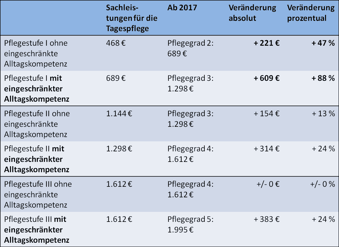 Leistungsbetraege Tagespflege