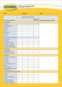 Pflegetagebuch
